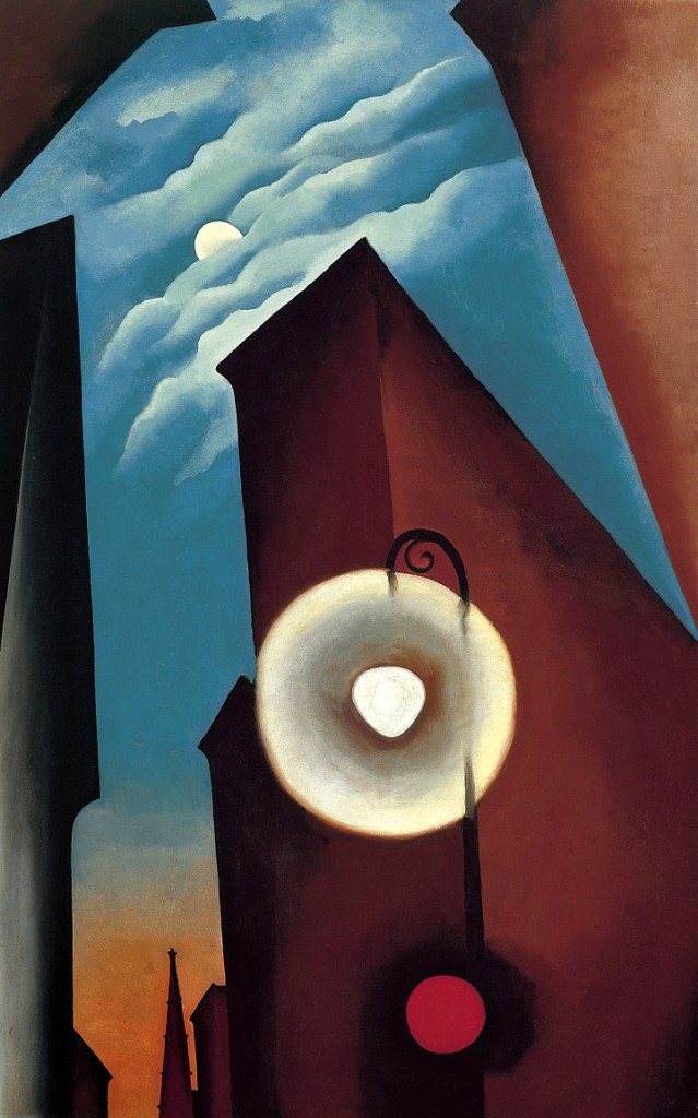 Georgia O'Keeffe (American, 1887-1986) 'New York Street with Moon' 1925