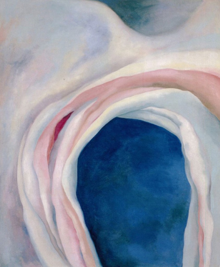 Georgia O'Keeffe (American, 1887-1986) 'Music – Pink and Blue No 1' 1918