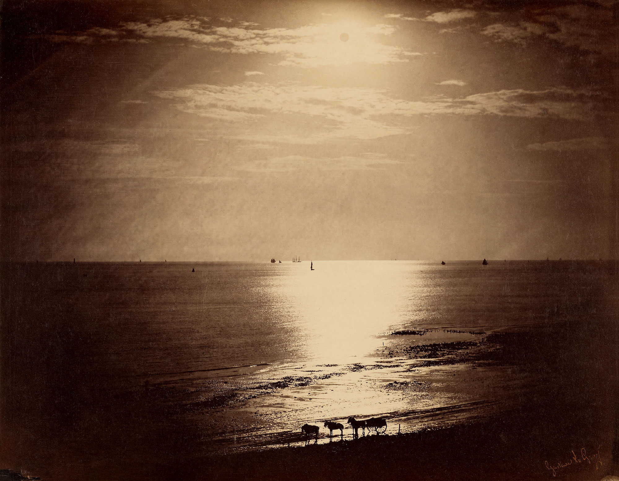 Gustave Le Gray (French, 1820-1884) 'The Sun at Its Zenith, Normandy' 1856