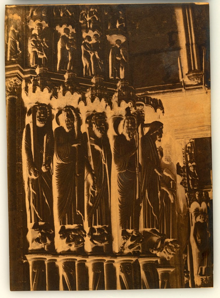 Henri Le Secq (French, 1818-1882) 'South Porch, Central Portal, Chartres Cathedral' 1852