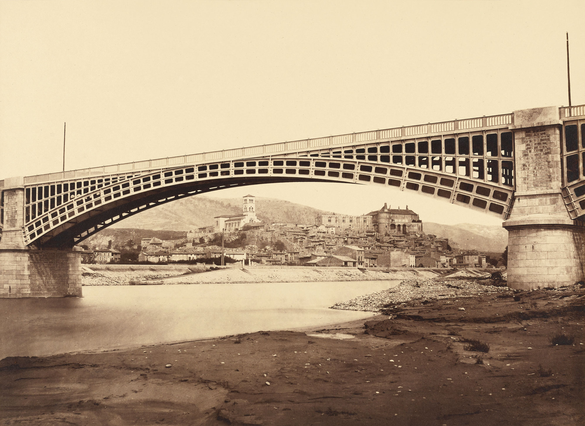 Édouard Baldus (French, born Germany, 1813-1889) 'Viaduct, La Voulte-sur-Rhône' c. 1861