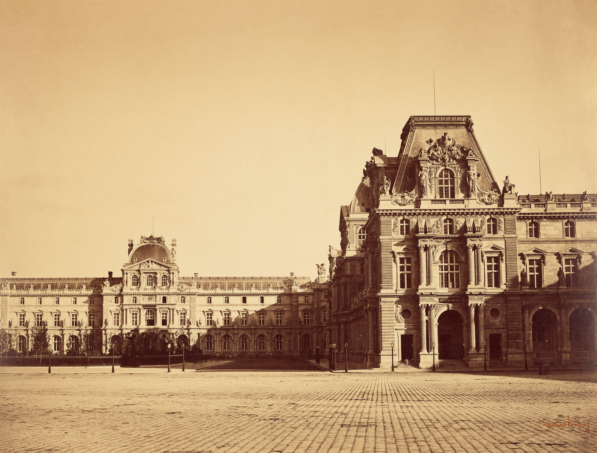 Gustave Le Gray (French, 1820-1884) 'Pavillon Mollien Pavilion, the Louvre, Paris' 1859