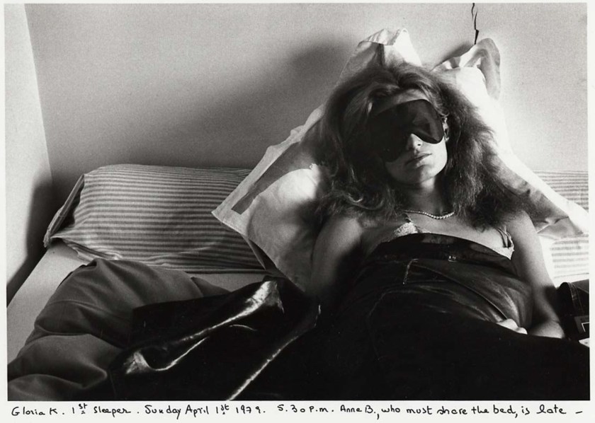 Sophie Calle (French, born Paris, 1953) 'Gloria K., first sleeper. Anne B., second sleeper' 1979