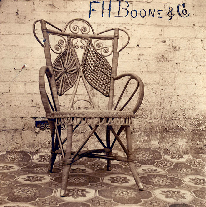 F.H. Boone & Co., 'Untitled [Wicker chair supplied to the American Fleet during their visit]' 1908
