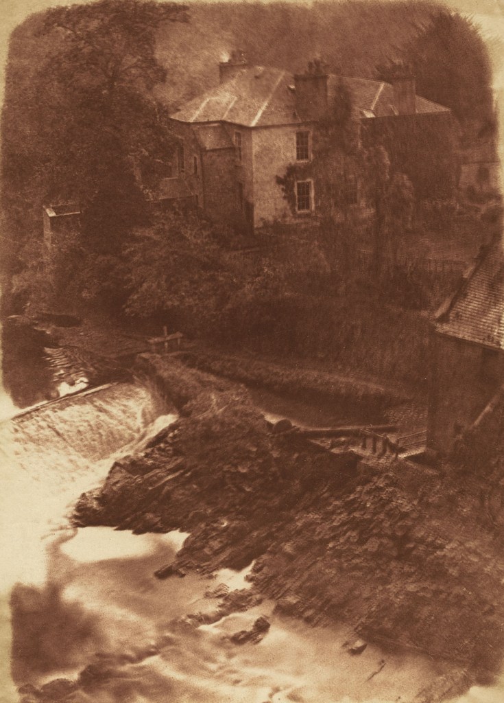 David Octavius Hill (Scottish, 1802-1870) and Robert Adamson (Scottish, 1821-1848) 'Colinton Manse and weir, with part of the old mill on the right' 1843-1847 David Octavius Hill (Scottish, 1802-1870) and Robert Adamson (Scottish, 1821-1848) 'Colinton Manse and weir, with part of the old mill on the right' 1843-1847