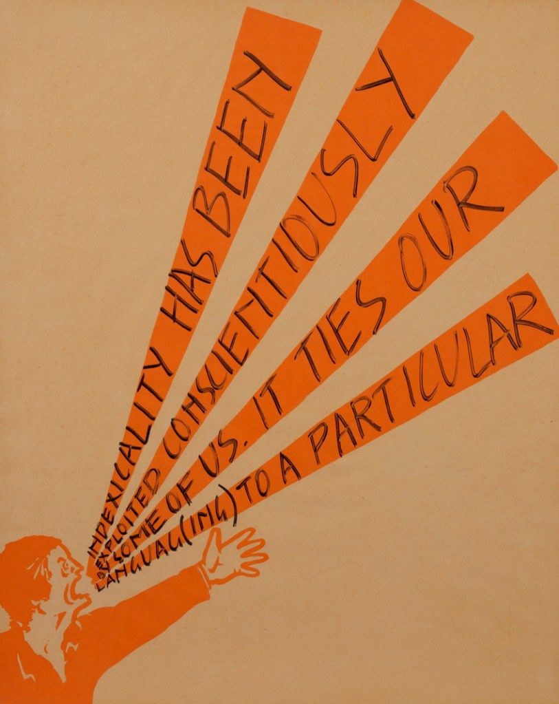 Art and Language (collective created late 1960s) 'Shouting Men' 1975 (details)