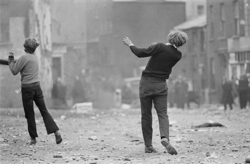 Giles Caron. 'Anticatholic protests, Londonderry, Northern Ireland' August 1969