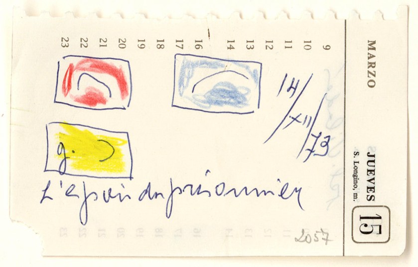 Joan Miró 'Prisoner's Hope, Preparatory Drawing for The Hope of the Dead Man I, II and III' 1973