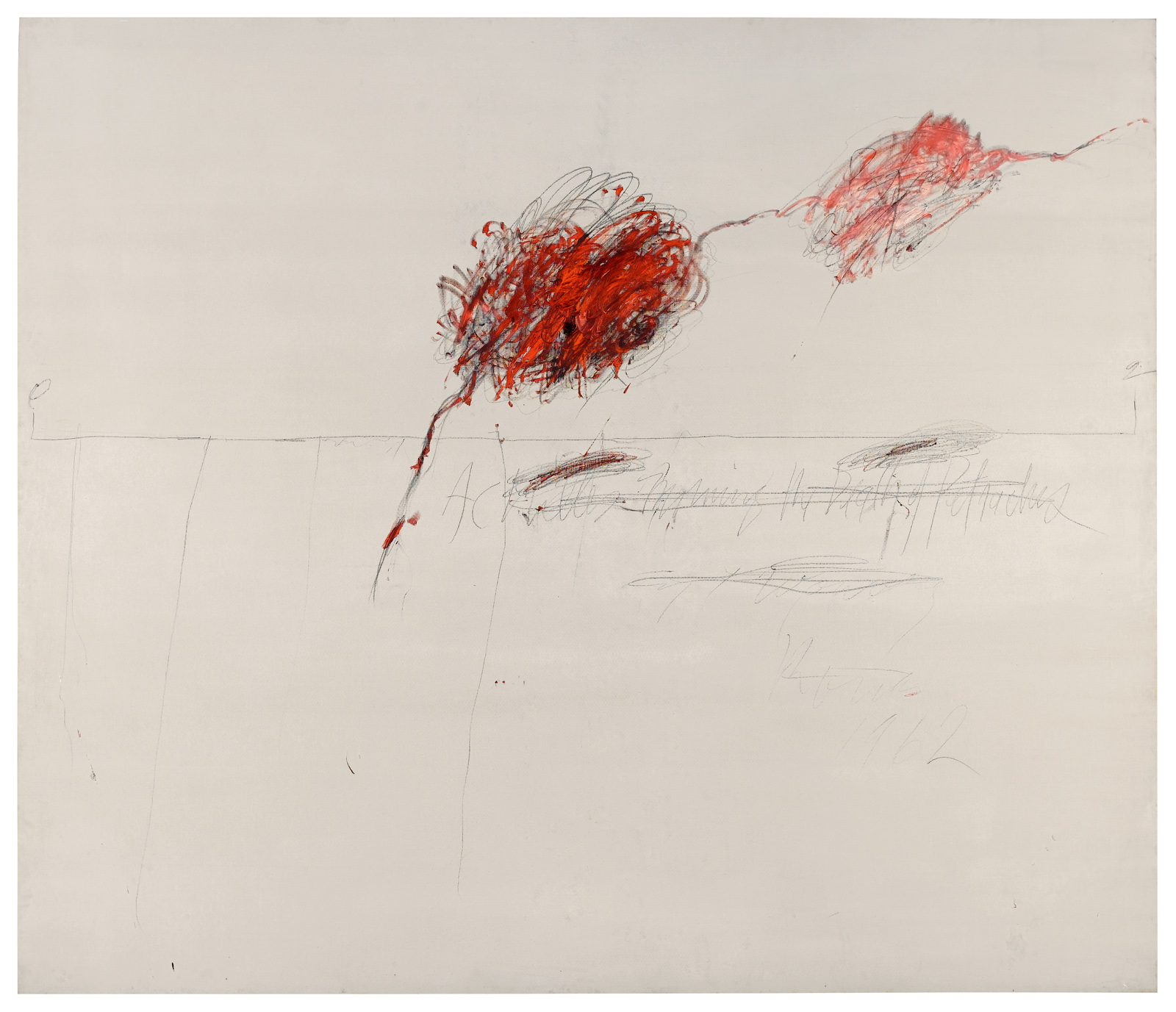 Cy Twombly (American, 1928-2011) 'Achilles Mourning the Death of Patroclus' 1962