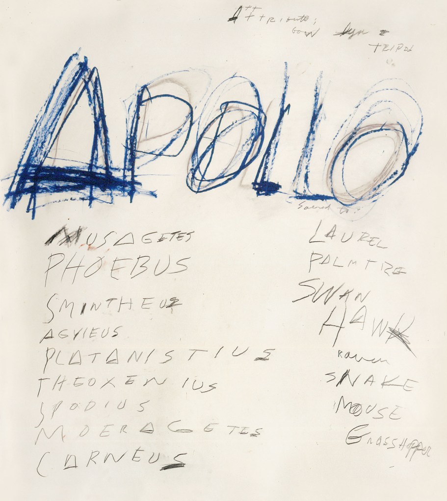Cy Twombly (American, 1928-2011) 'Apollo' 1975