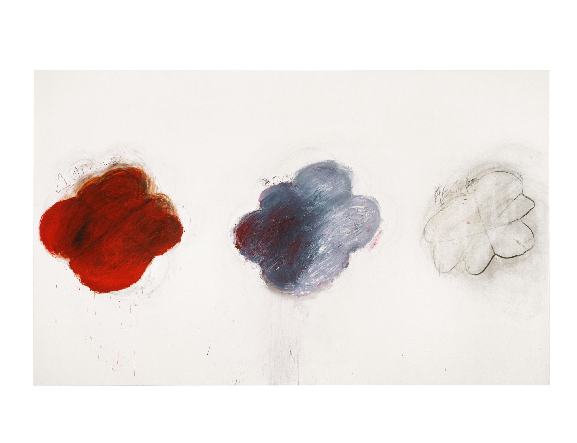 Cy Twombly (American, 1928-2011) 'Fifty Days at Iliam Shades of Achilles, Patroclus and Hector (Part VI)' 1978