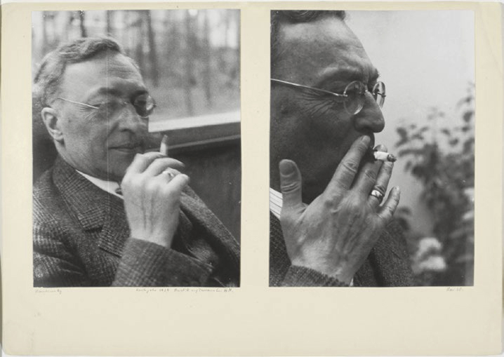 Josef Albers (American, born Germany 1888-1976) 'Vasily Kandinsky, master on the terrace at Hannes Meyer’s, spring 1929; May 1930'