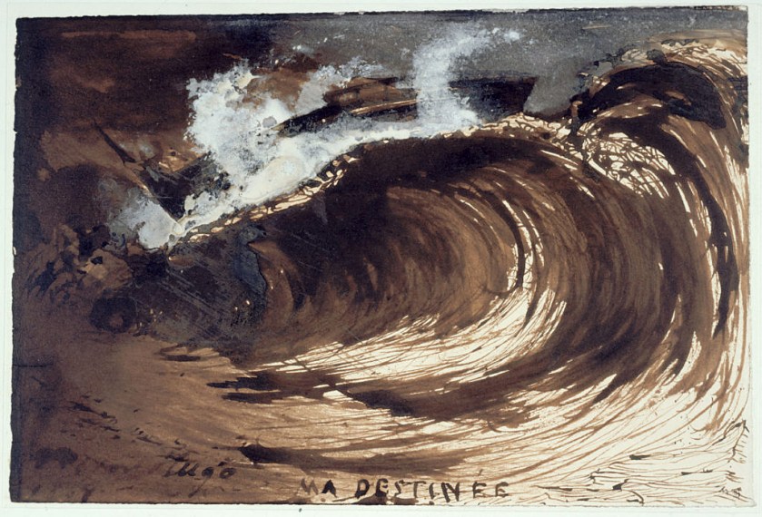 Victor Hugo. 'La vague ou Ma destinée (The wave or My destiny)' 1857
