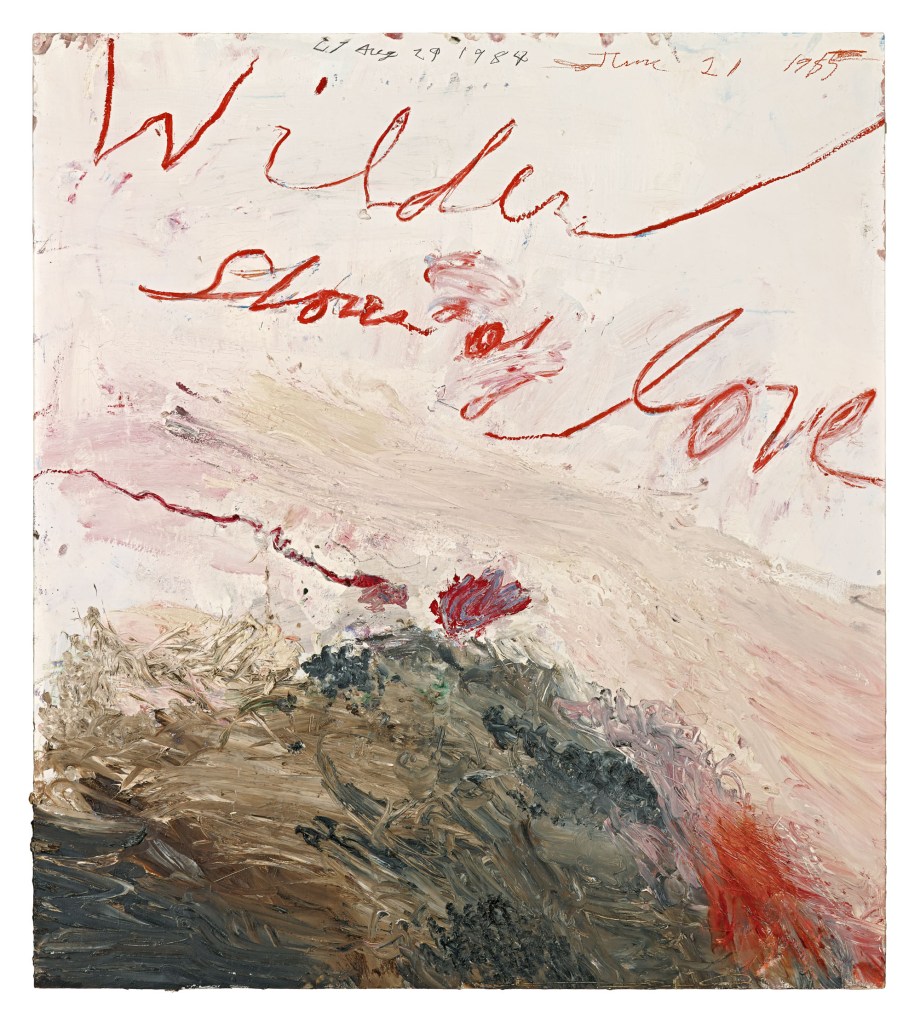 Cy Twombly (American, 1928-2011) 'Wilder Shores of Love' 1985