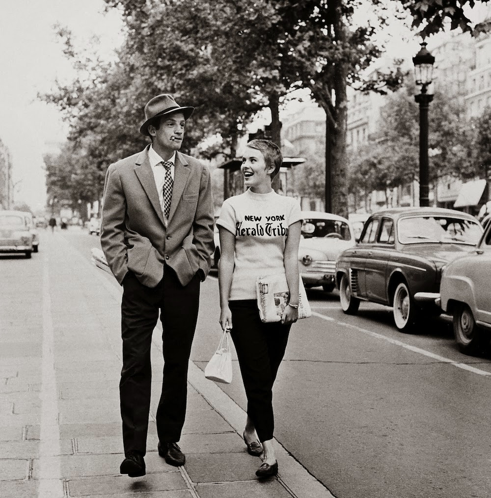 Raymond Cauchetier (French, born 1920) 'Jean Paul Belmondo & Jean Seberg, Paris, 1959' 1959