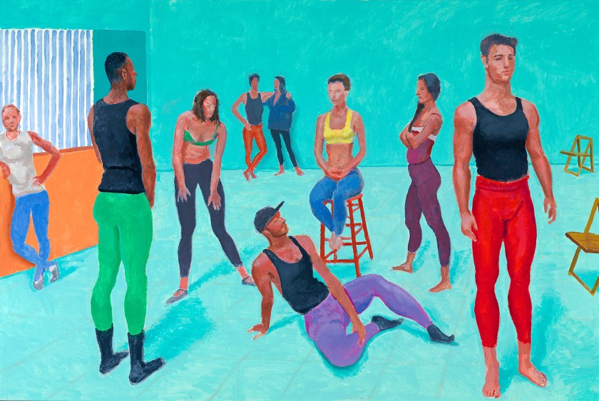 David Hockney (English 1937- ) 'The group XI, 7-11 July 2014'