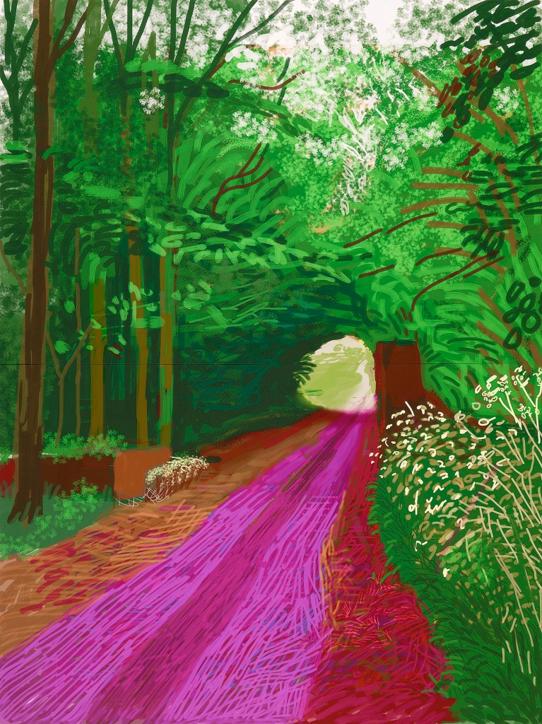 David Hockney (English 1937- ) 'The arrival of spring in Woldgate, East Yorkshire in 2011 (twenty eleven) - 31 May, No. 1 (900) '