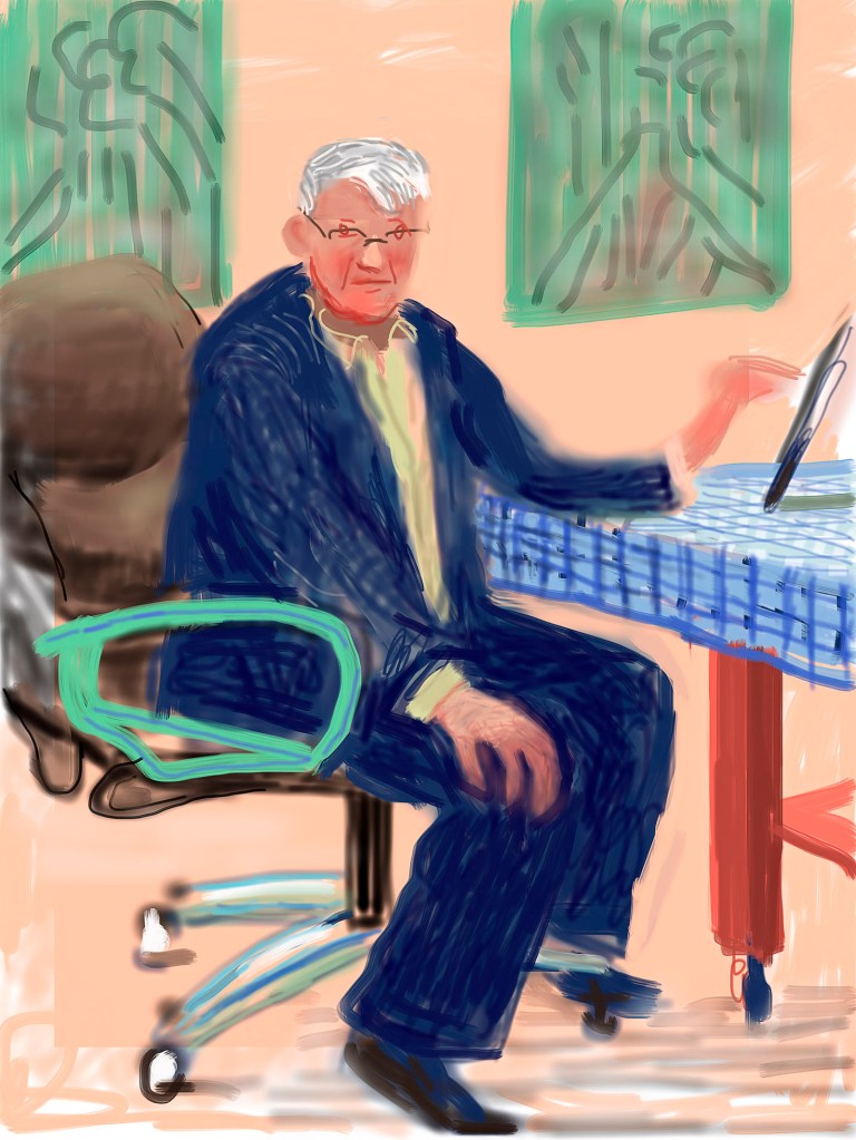 David Hockney (English 1937- ) 'Self Portrait, 25 March 2012, No. 3 (1236)'