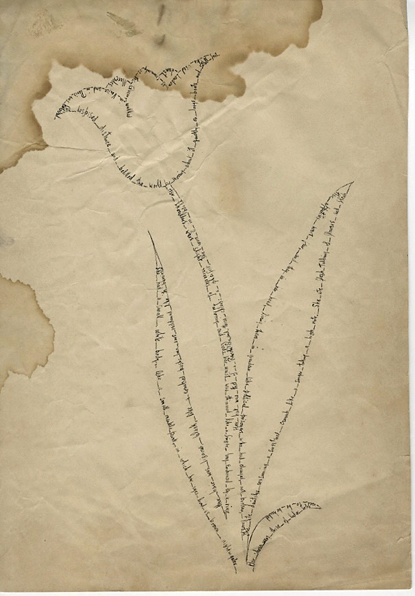 Janet Flanner (American, 1892-1978) 'Letter in the shape of a tulip from Janet Flanner to Mercedes de Acosta' 1928