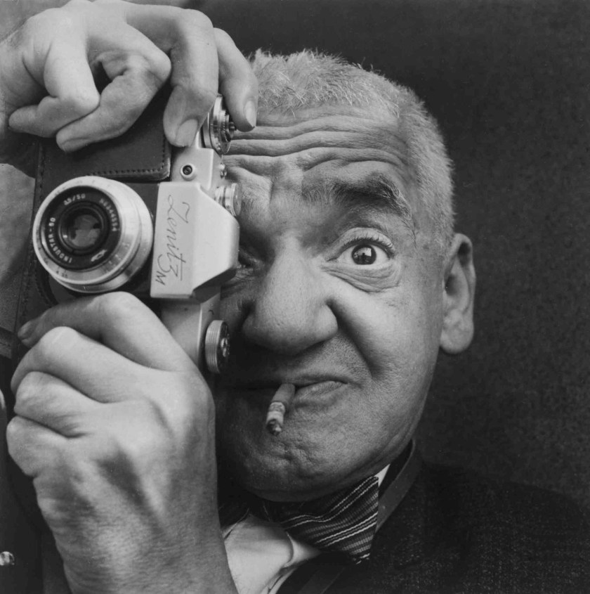 Richard Sadler (British, 1927-2020)
'Weegee in Coventry, “Weegee the Famous”' 1963