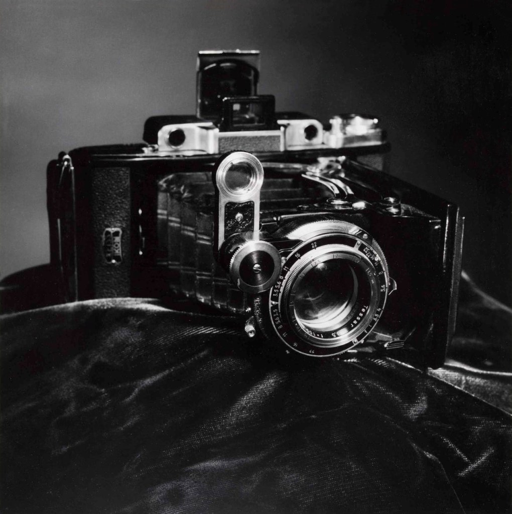 Photographer unknown. 'Camera on black cloth' Date unknown