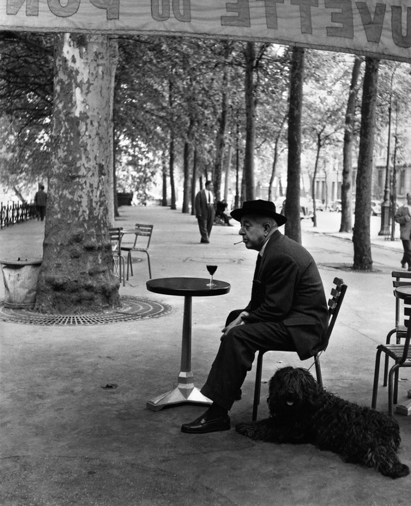 Robert Doisneau (French, 1912-1994) 'Jacques Prevert au guéridon' (Jacques Prevert and table) 1955
