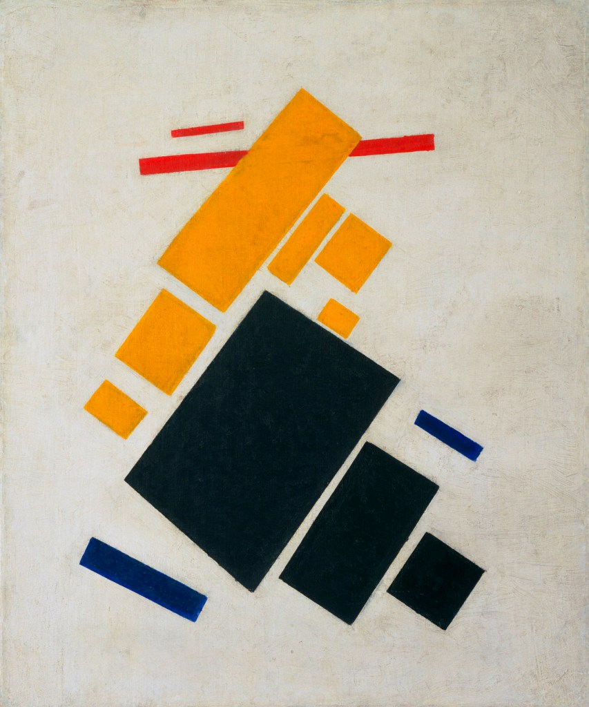 Kazimir Malevich (Russian, born Ukraine. 1878-1935) 'Suprematist Composition: Airplane Flying' 1915