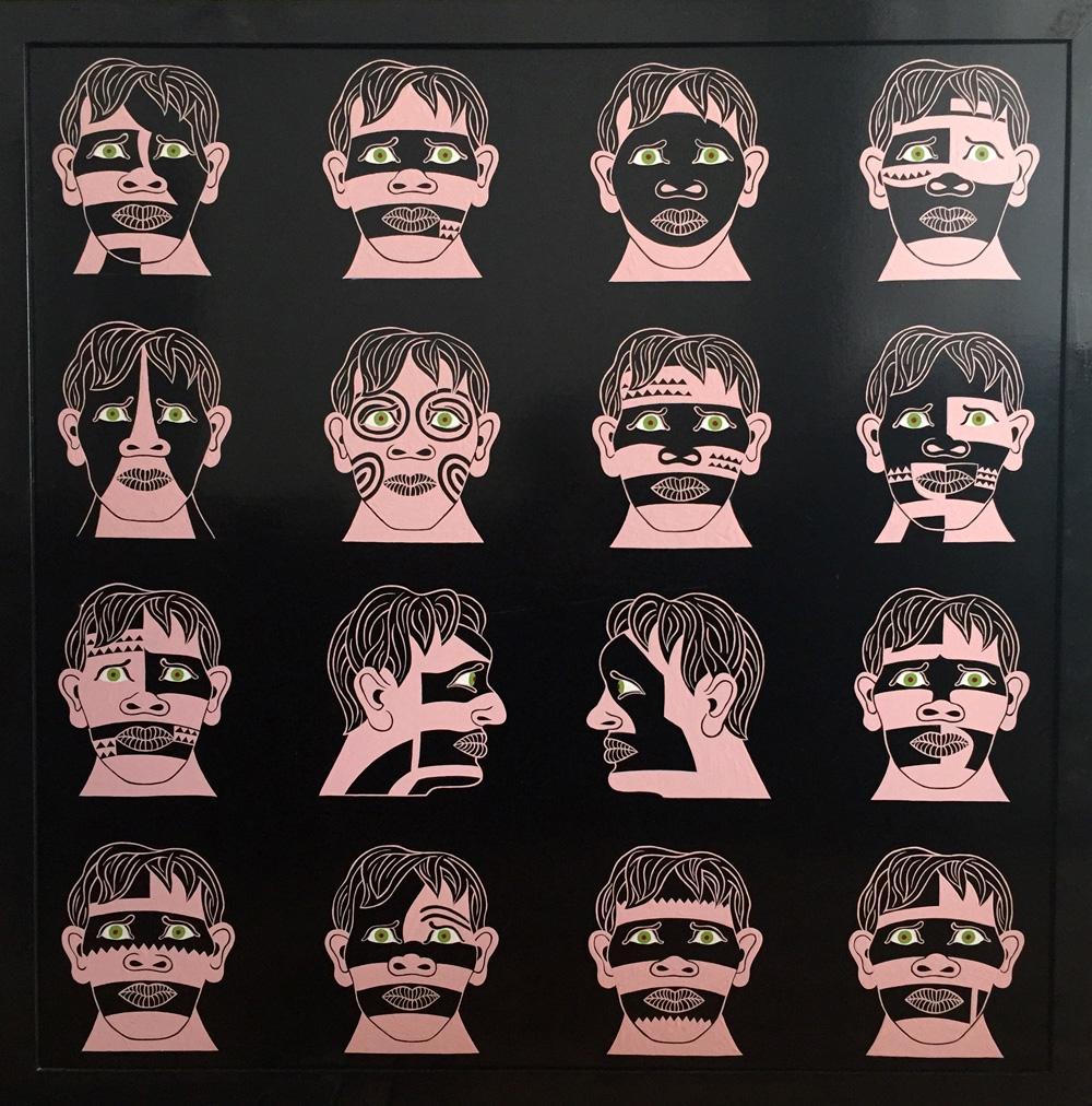 Ruth Marten (American, b. 1949) 'Marquesan Heads' 1977