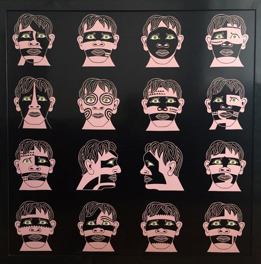 Ruth Marten (b.1949) 'Marquesan Heads' 1977