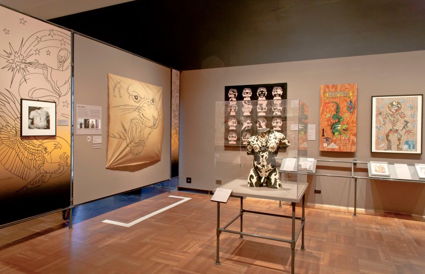Installation view of the exhibition 'Tattooed New York' at the New-York Historical Society, New York