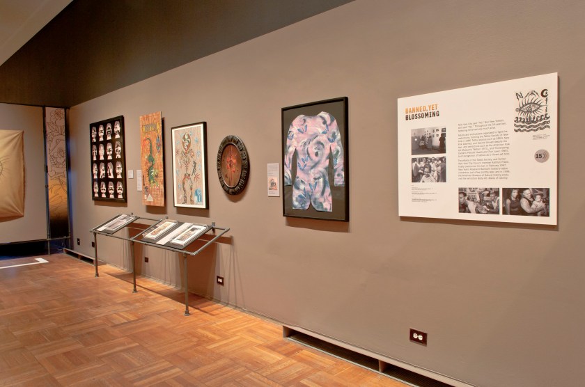 Installation view of the exhibition 'Tattooed New York' at the New-York Historical Society, New York