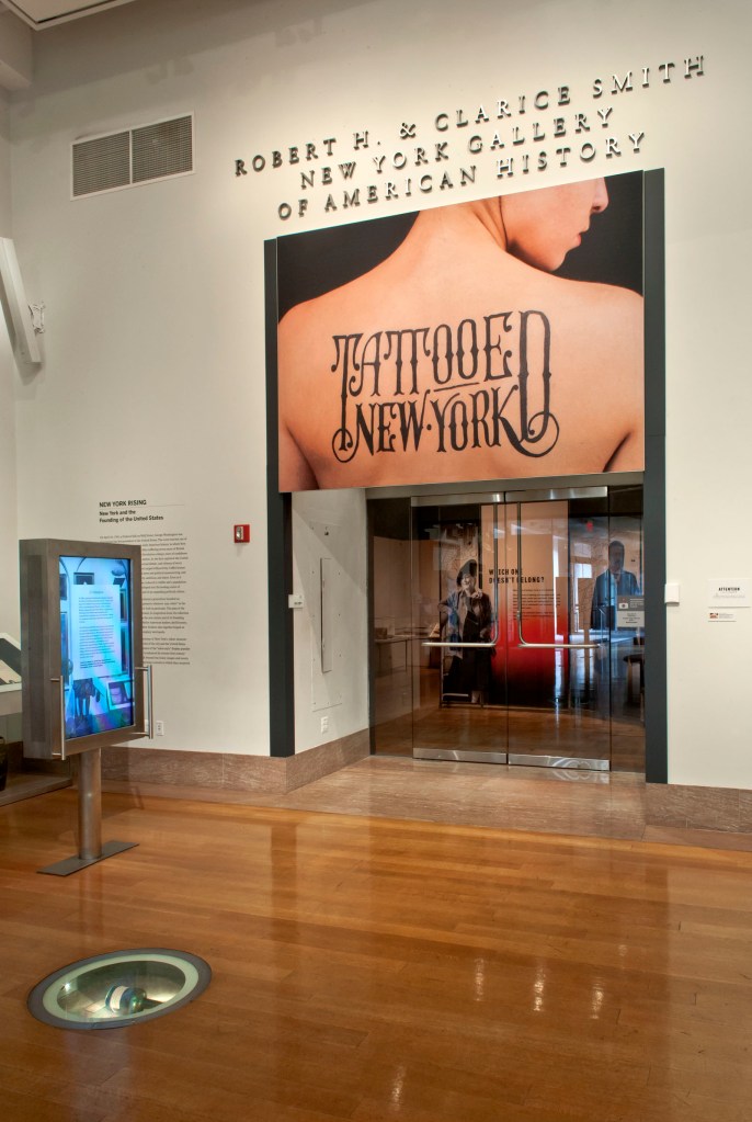 Installation view of the exhibition 'Tattooed New York' at the New-York Historical Society, New York