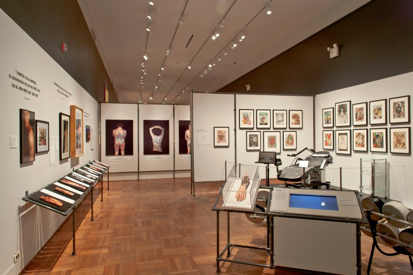 Installation view of the exhibition 'Tattooed New York' at the New-York Historical Society, New York