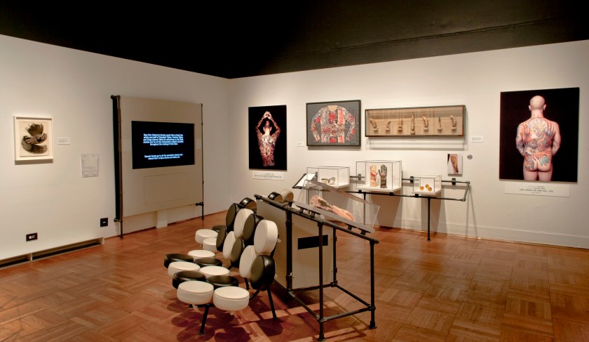 Installation view of the exhibition 'Tattooed New York' at the New-York Historical Society, New York