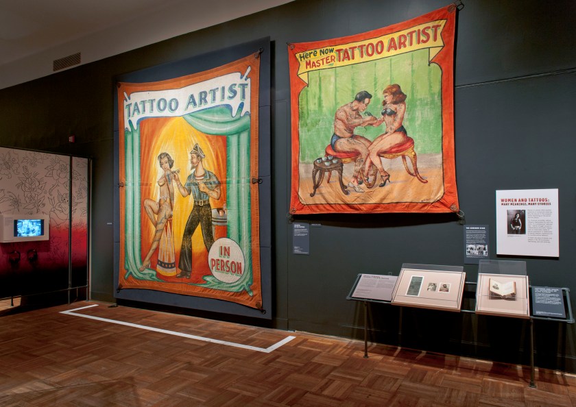 Installation view of the exhibition 'Tattooed New York' at the New-York Historical Society, New York