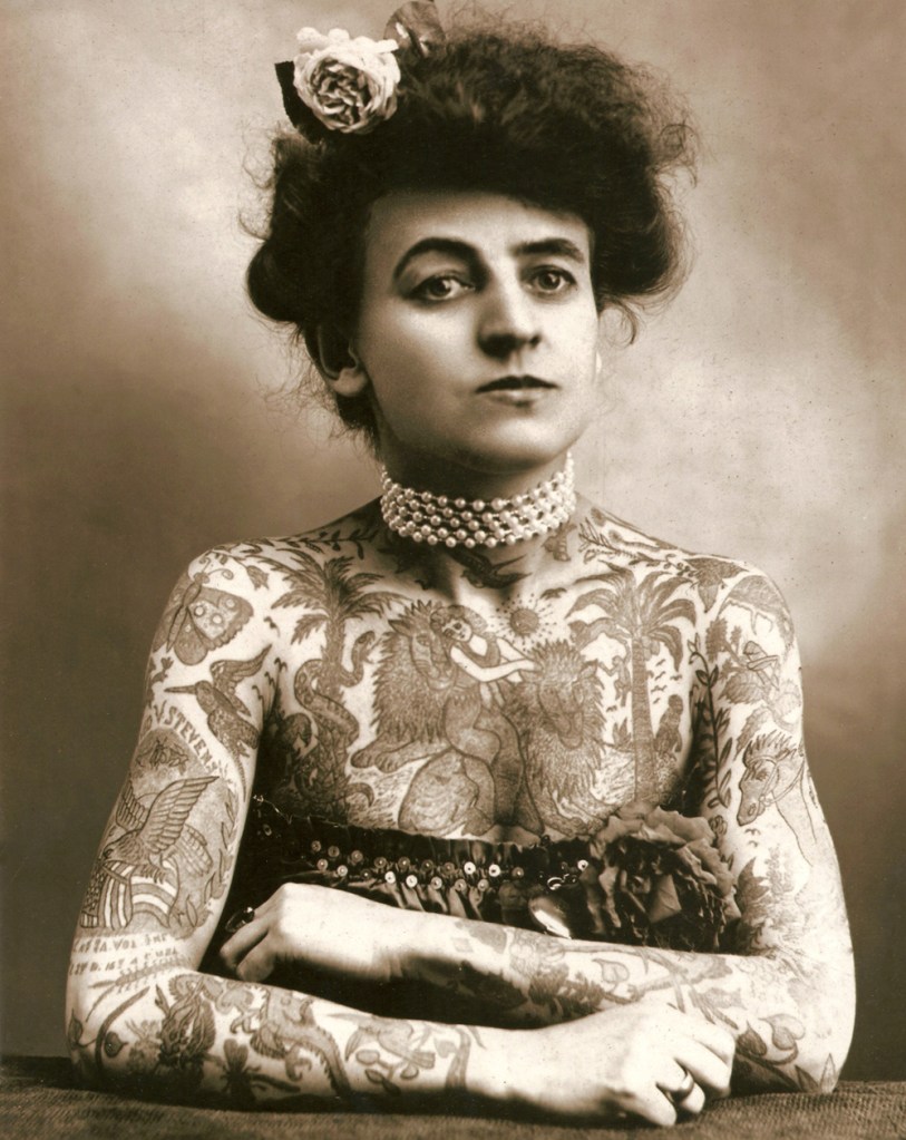 Unknown photographer. 'Maud Stevens Wagner, tattoo artist' Nd