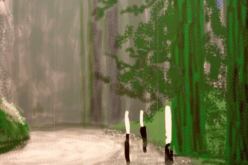 David Hockney (English 1937- ) 'Yosemite III, October 5th 2011' (detail)