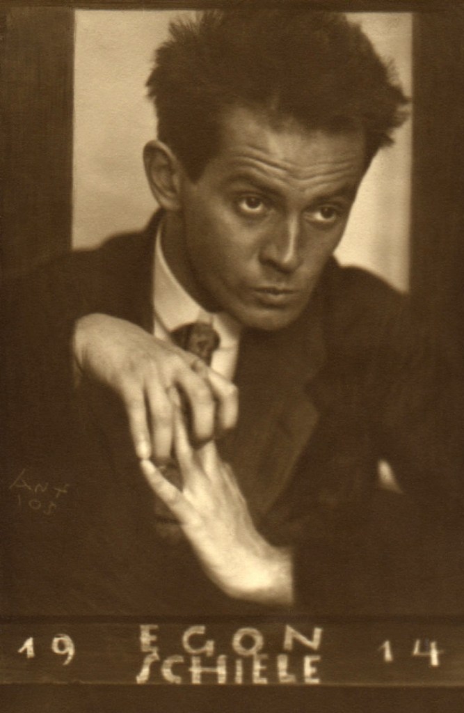 Anton Josef Trčka (Czech, 1893-1940) 'Egon Schiele' 1914 from the exhibition 'Acting for the Camera' at the Albertina, Vienna, March - June, 2017