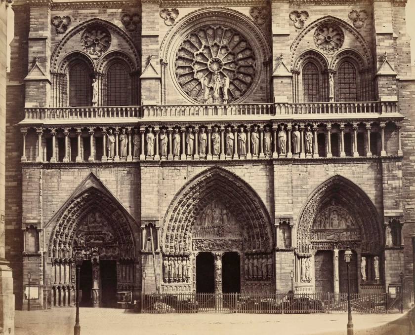 Louis-Auguste Bisson (French, 1814-1876) 'Cathedral of Notre Dame, Paris (detail of facade)' c. 1853