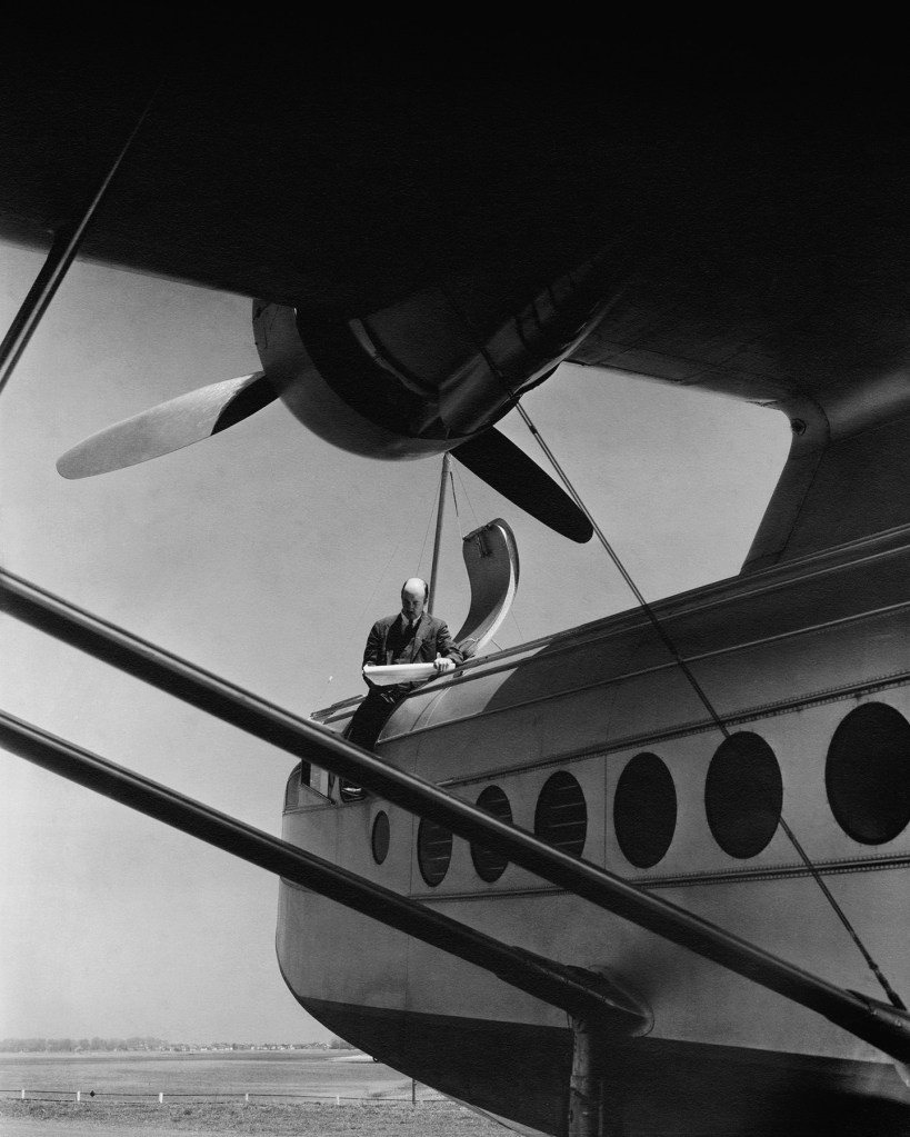 Lusha Nelson (Latvian-American, 1907-1938) 'Igor Sikorsky at Newark Airport' 1935