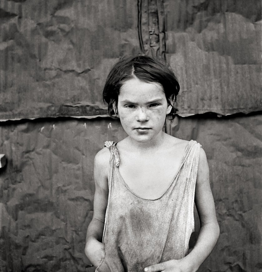 Dorothea Lange. 'A young girl living in a shack town near Oklahoma City, Oklahoma' 1936