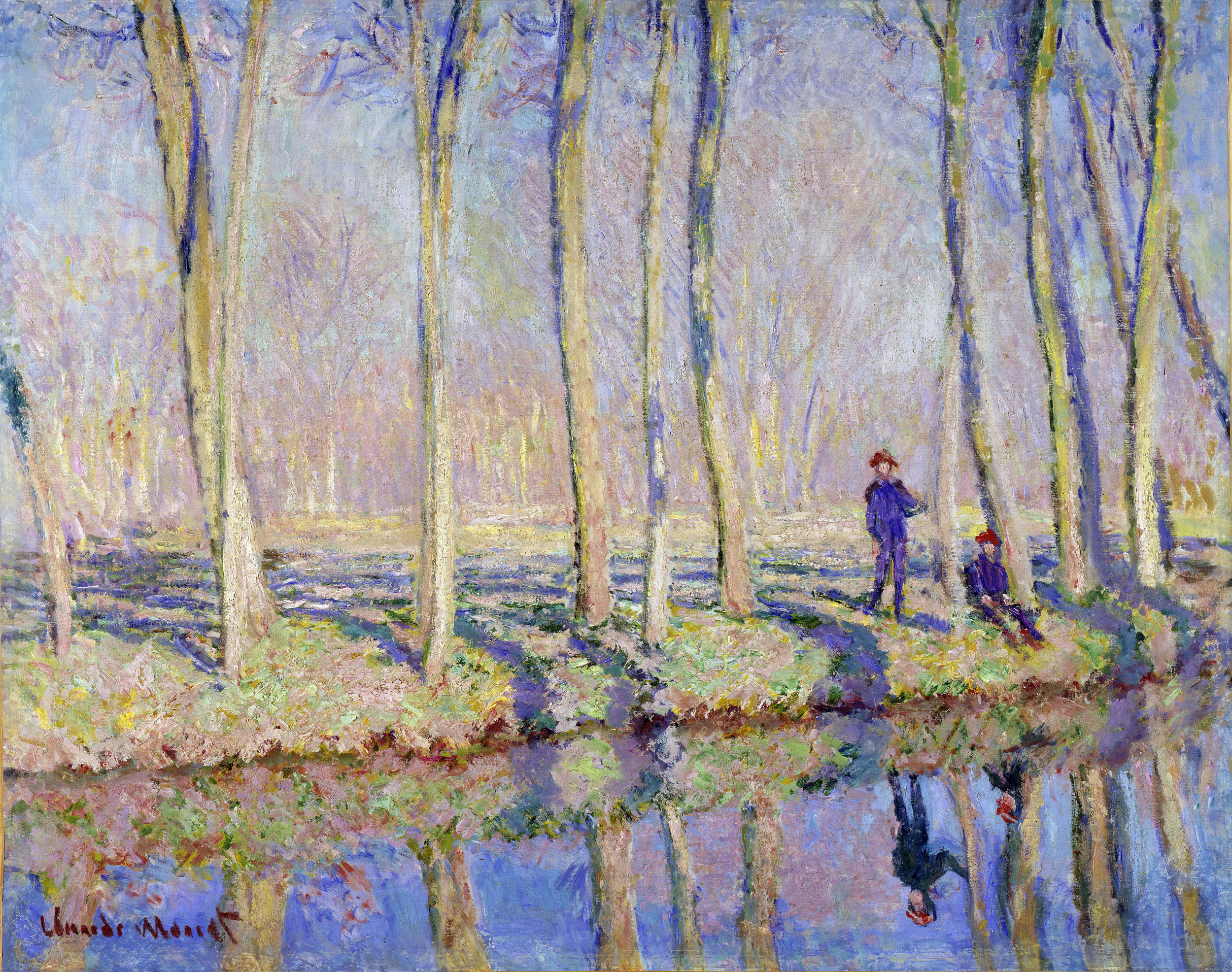 Claude Monet (French, 1840-1926) 'Jean-Pierre Hoschedé and Michel Monet on the Banks of the Epte' c. 1887-1890