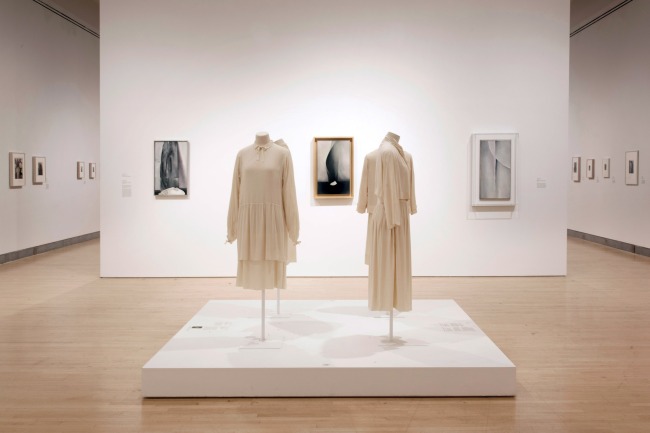 Installation view of the exhibition 'Georgia O'Keeffe: Living Modern' at the Brooklyn Museum, New York