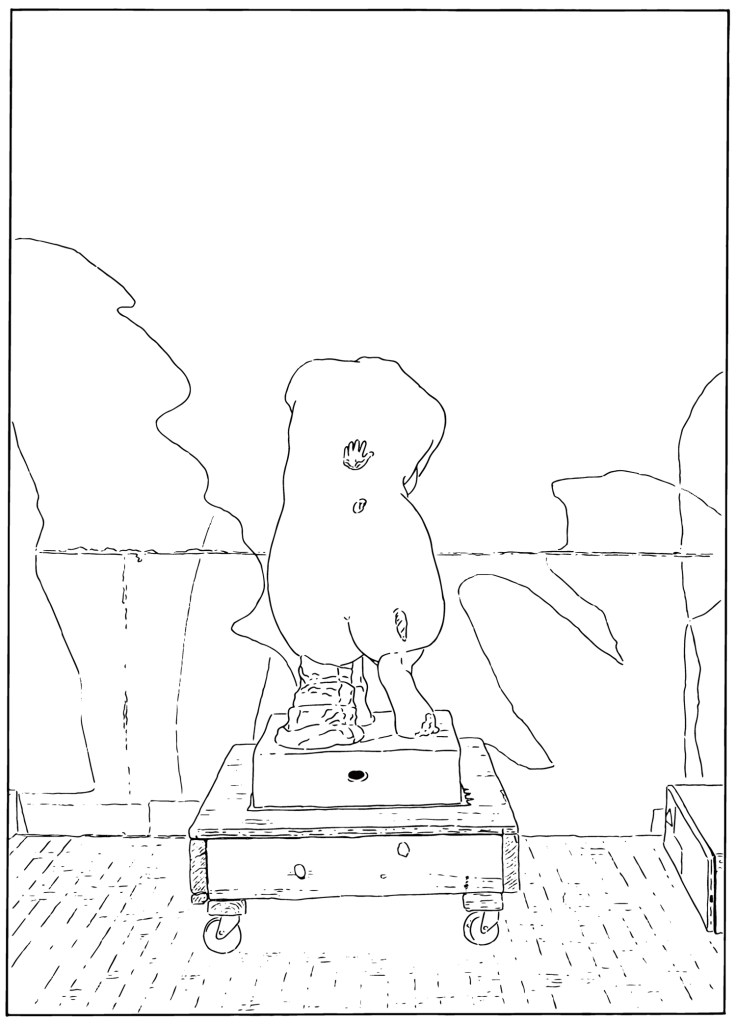 Louise Lawler (American, b. 1947) 'Hand on Her Back (traced)' 1997/1998/2013 Louise Lawler (American, b. 1947) 'Hand on Her Back (traced)' 1997/1998/2013