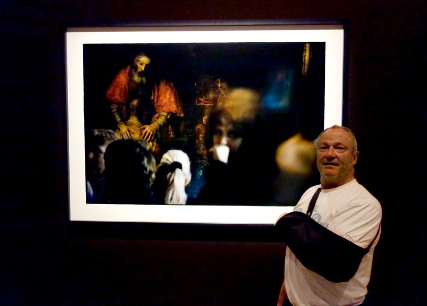 Dr Marcus Bunyan in front of Bill Henson's 'Untitled' 2009/10