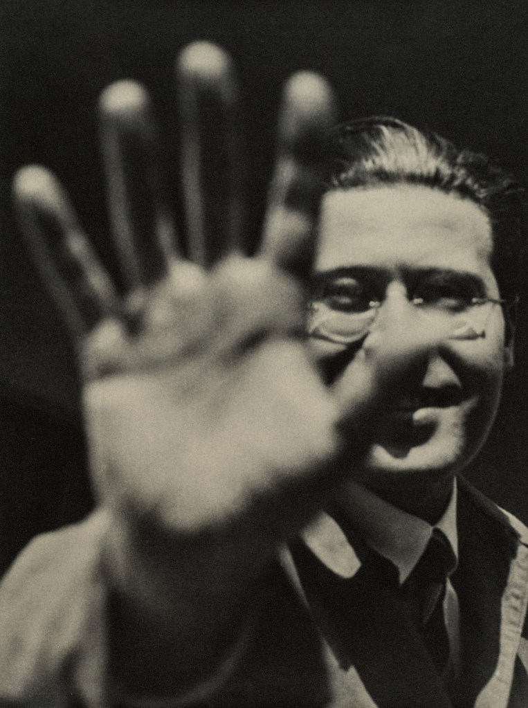 László Moholy-Nagy (1895-1946) 'Photograph (Self-Portrait with Hand)' 1925/29, printed 1940/49 László Moholy-Nagy (1895-1946) 'Photograph (Self-Portrait with Hand)' 1925/29, printed 1940/49