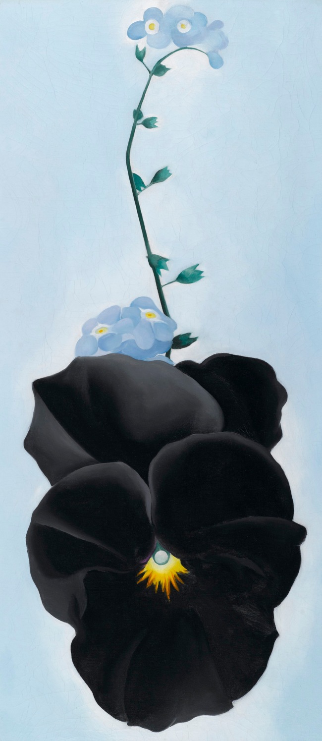Georgia O'Keeffe (American, 1887-1986) 'Black Pansy & Forget-Me-Nots (Pansy)' 1926