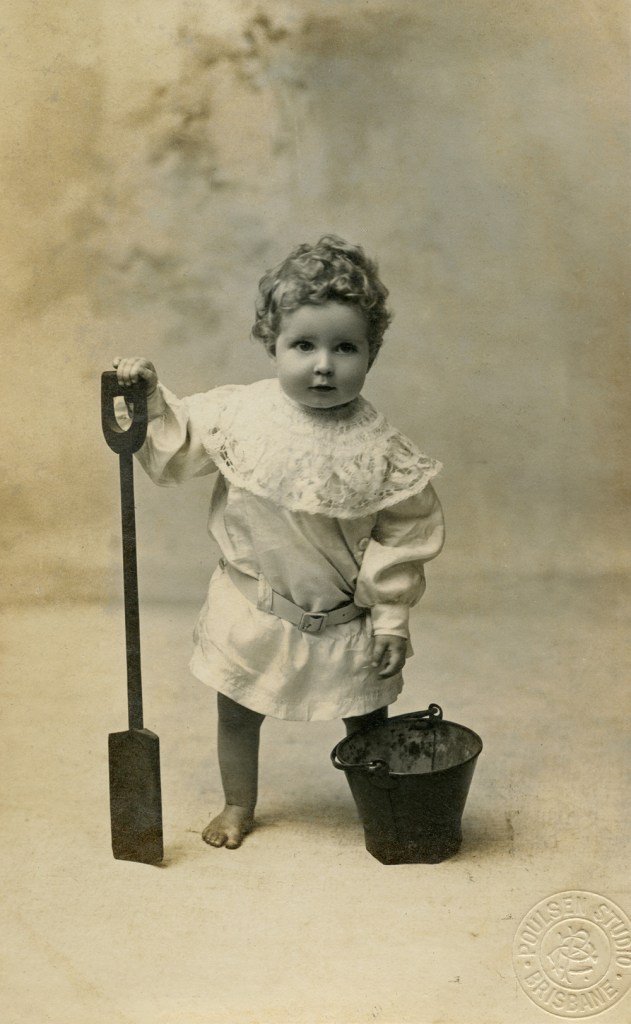 Poulsen Studio. 'Child with bucket and spade' 1920s