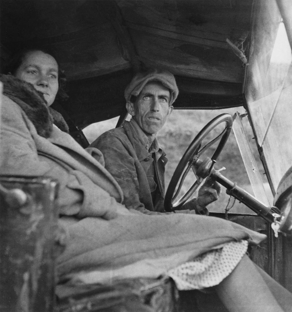 Dorothea Lange (American, 1895-1965) 'Ditched, stalled and stranded, San Joaquin Valley, California' 1935, printed c. 1975