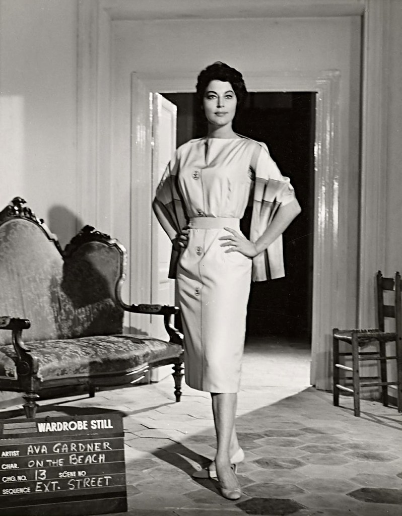 G. B. Poletto (Italian, 1915-1988) 'No title (Ava Gardner in wardrobe still for On the beach: Street)' 1957